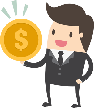 Person holding a gold coin
